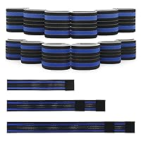 High Elastic Wrap Bandage Blue Black Colour Binding Stripes Bands for Fix Pads Beauty Device Patch onto Belly Arm Leg 3 Size 12pcs ETBD012A