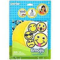 Perler Beads Smiley Face Emoji Fused Bead Kit, 1003pcs, 5 Projects