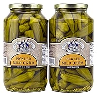 Amish Wedding Mild Pickled Okra 32 Ounces (Pack of 2)