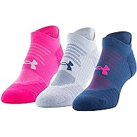 Under Armour Women's Play Up No Show Tab Socks, 3-Pairs