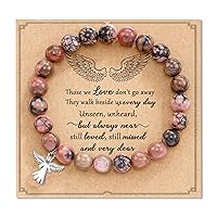 Sympathy Gift for Loss of Loved Ones, Natural Stone Healing Bracelets Memorial Bereavement Gifts for Women/Girls