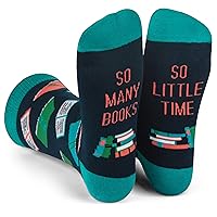 Funny Socks for Book Lovers, Teachers, Nerds, and Geeks - Unisex for Men, Women, and Teens