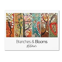 Pattern Collage Branches and Blooms by Jennifer Redstreake, 35x47-Inch Canvas Wall Art