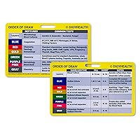 Order of Draw Badge Card for Phlebotomy – Horizontal Order of Blood Draw Card for Nurses, Nursing Clinicians and RN Students – Phlebotomy Cheat Sheet – Durable and Reliable
