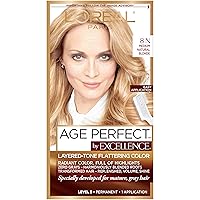Excellence Age Perfect Layered Tone Flattering Color, 8N Medium Natural Blonde Set (Packaging May Vary)