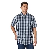 Wrangler Authentics Men's Short Sleeve Classic Plaid Shirt