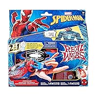 Marvel Spider-Man Real Webs Ultimate Web Blaster, 2-in-1 Blaster, Role Play Toy, Spider-Man Costume, Spider-Man Toys for Kids 5 and Up