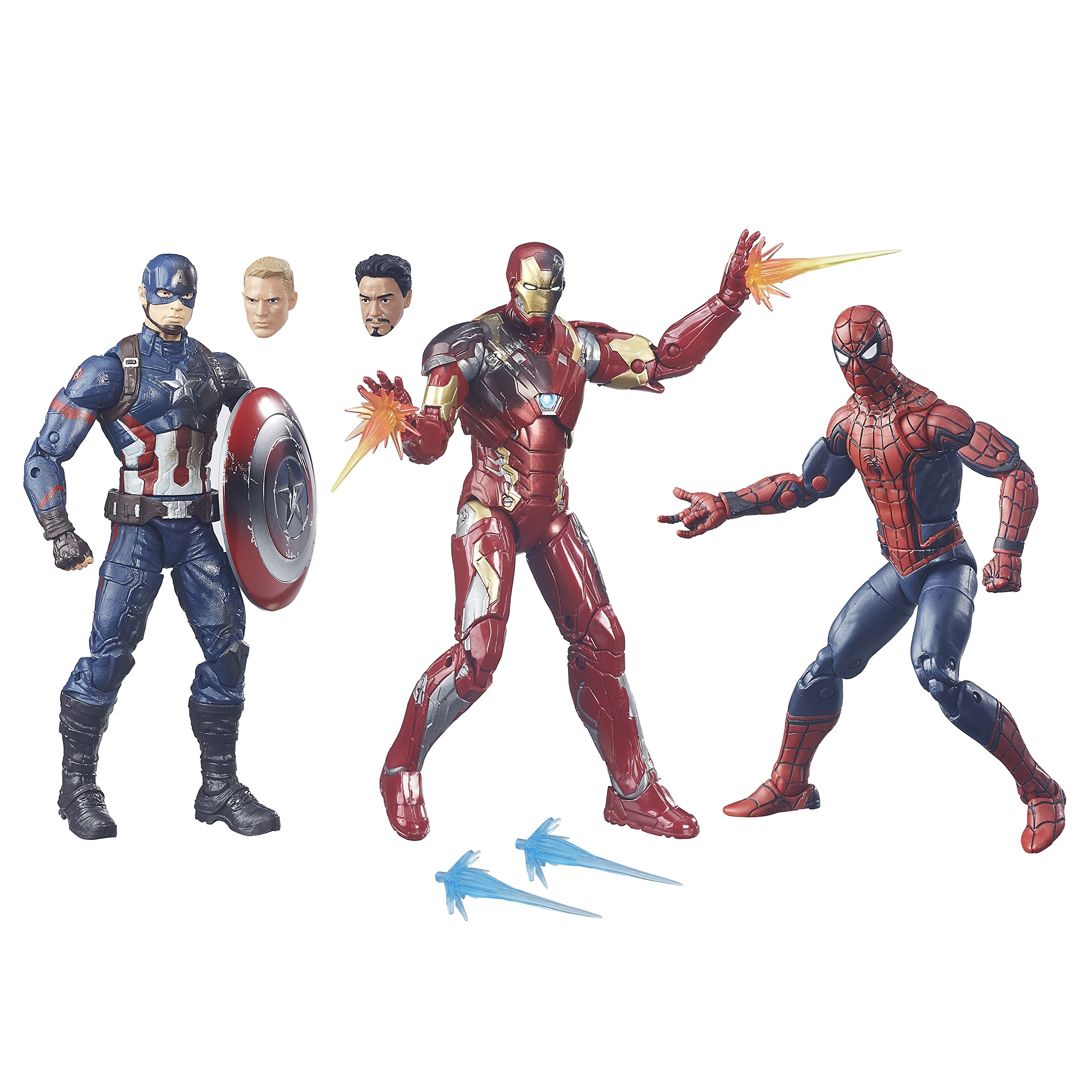 Mua Civil War Captain America Hasbro Legends Captain America & Spiderman &  Iron Man Mark 46 6