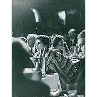 Vintage photo of A view of Princess Soraya of Iran, attending an event in Paris.