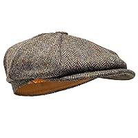 Borges & Scott Lomond Newsboy Flat Cap, Harris Tweed, 100% Hand-Woven Wool, Water Resistant
