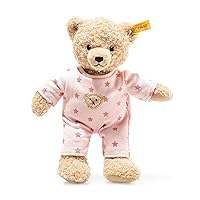 Steiff Baby Teddy and Me Teddy Bear Girl with Pajamas, Beige/Pink