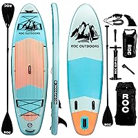 Inflatable Stand Up Paddle Boards 10 ft 6 in with Premium SUP Paddle Board Accessories, Wide Stable Design, Non-Slip Comfort Deck for Youth & Adults