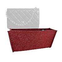 Premium Bag Organizer for Chanel WOC (Wallet on Chain) (Handmade/20 Color Options) [Purse Organiser, Liner, Insert, Shaper]