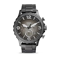 Fossil Nate Men's Quartz Movement Chronograph Watch with Stainless Steel or Leather Strap