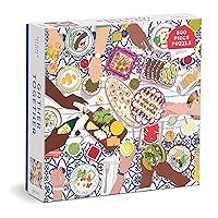 Galison Gather Together – 500 Piece Puzzle Fun and Challenging Activity with Bright and Bold Artwork of Mediterranean Vignette of Friends and Family for Adults and Families