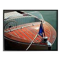 Stupell Home Décor Vintage Luxury Boat Framed Giclee Texturized Art, 11 x 1.5 x 14, Proudly Made in USA