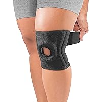 MUELLER Sports Medicine Adjustable Premium Knee Stabilizer with Padded Support, For Men and Women, Black, L/XL, Large/X-Large