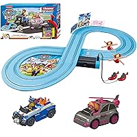 Carrera First Paw Patrol - Slot Car Race Track - Includes 2 Cars: Chase and Skye - Battery-Powered Beginner Racing Set for Kids Ages 3 Years and Up,