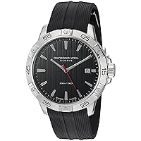 Raymond Weil Men's 8160-SR2-20001 Tango Analog Display Swiss Quartz Black Watch
