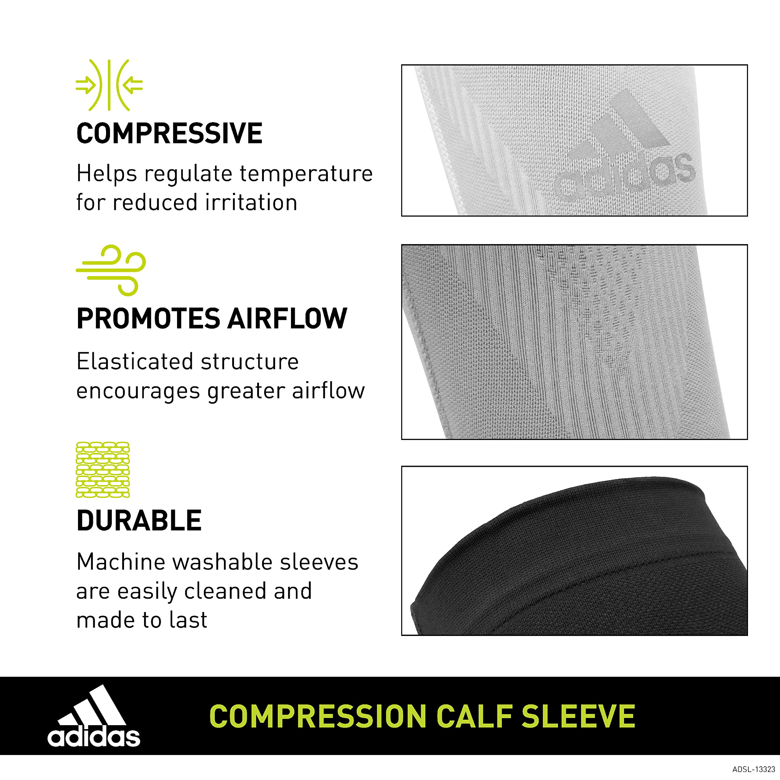 adidas Calf Compression Sleeves for Unisex - Pair of Calf Sleeves for Running