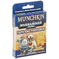 Steve Jackson Games Munchkin Warhammer 40,000: Faith and Firepower Card Game (Expansion) | 112 Cards | Family Game | Fantasy Adventure RPG | Ages 10+ | 3-6 Players | Avg Play Time 120 Min