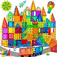 cossy 120Pcs Magnet Tiles Magnetic 3D Building Blocks Set Educational Construction Toys for 3+ Year Kids with Stronger Magnets, Rivets-Fastened, Educational, Recreational, Conventional