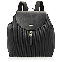 DKNY Women's Shane Backpack, Black/Gold, One Size