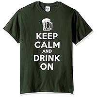 Men's Funny Keep Calm Drink on Graphic T-Shirt