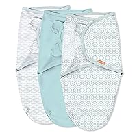 SwaddleMe by Ingenuity Original Swaddle, Size Small/Medium, For Ages 0-3 Months, 7-14 Pounds, Up to 26 Inches Long, 3-Pack Baby Swaddle Blanket Wrap