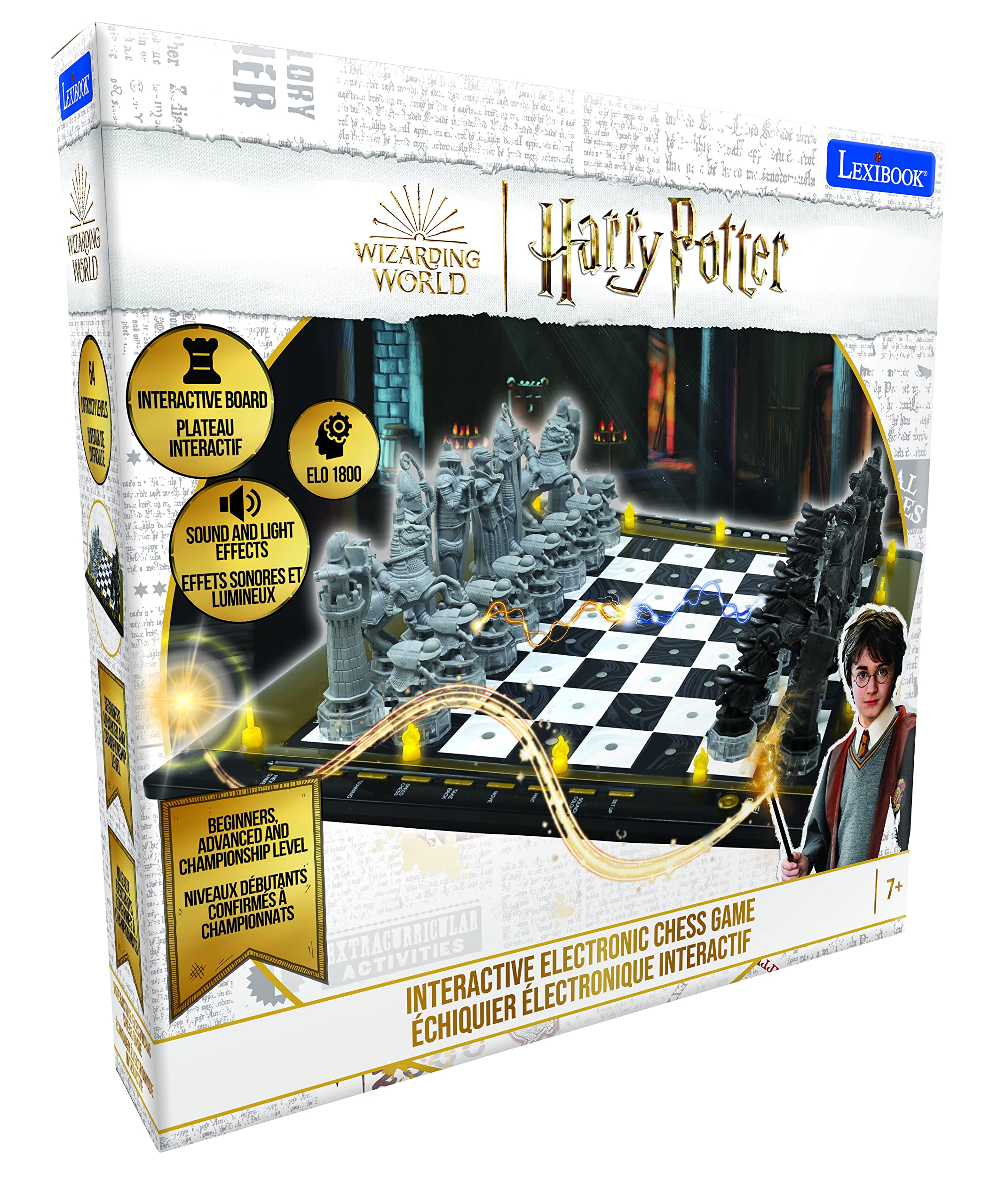 Lexibook Harry Potter® Electronic Chess Game with Tactile Keyboard and Light and Sound Effects, 32 Pieces, 64 Levels of Difficulty, Family Board Game, CG3000HP