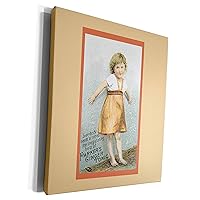 3dRose Parkers Ginger Tonic Cute Barefooted Little Girl - Museum Grade Canvas Wrap (cw_169869_1)