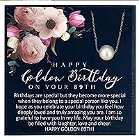 89th Birthday Gift for Women Birthday Gift for 89 Year Old Woman Gifts for Her Bday Gift Ideas for 89 Birthday Jewelry Gift for Women Age 89 - Swarovski Pearl Necklace