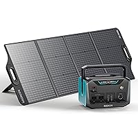 MOKiN Solar Generator, 300W Portable Power Station with 120W Foldable Solar Panel, Emergency Backup Power Source for Camping, Hiking, or Power outage