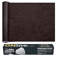 ONine Leather Repair Patch，Leather Repair Tape, 12 x 48 inches Leather Repair Patch for Furniture,Vinyl Repair Kit，Leather Couch Patch，for Sofas, Furniture, Car Seats(Dark Brown)