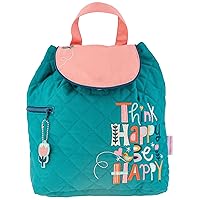Stephen Joseph Kids' Unisex Toddler Back to School, Quilted Backpack, Think Happy, One Size