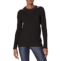 A｜X ARMANI EXCHANGE Women's Layered Boatneck Wool Sweater with V-Neck Back Detailing