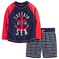 Toddlers and Baby Boys' Swimsuit Trunk and Rashguard Set
