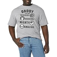 Marvel Big & Tall Classic Dad List Men's Tops Short Sleeve Tee Shirt