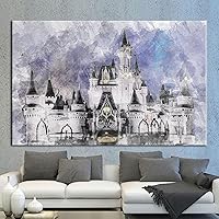 kayra export Kids Artwork, Disneyland Wall Decor, Kids Poster, Cinderella Castle, Kids Room Art Canvas, Disney Art, Children Canvas Art, Canvas Wall Decor - 5P Mix-Rolled Canvas