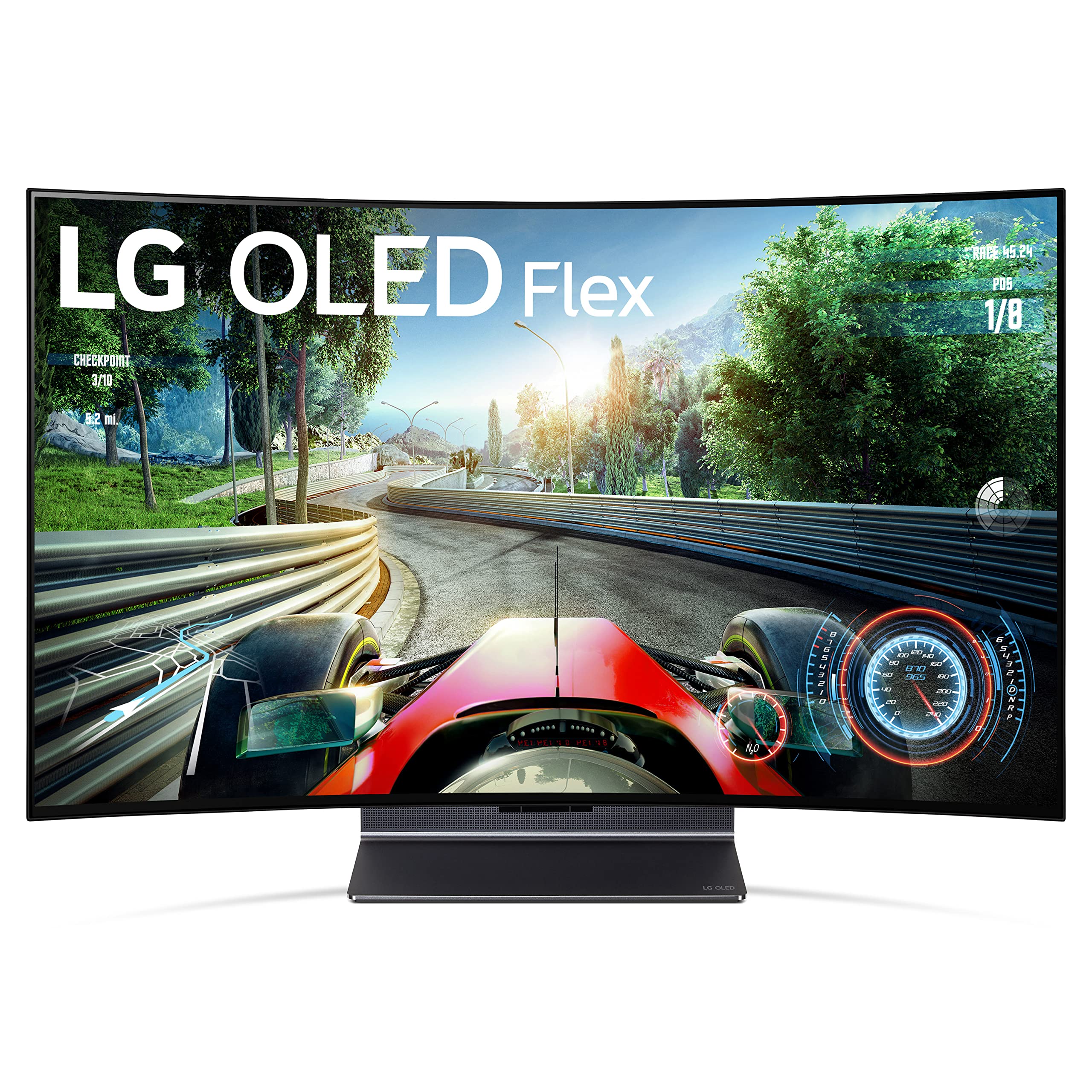 LG 42-Inch Class OLED Flex Smart TV with Bendable Screen 42LX3QPUA, 2022 - AI-Powered 4K TV, Alexa Built-in