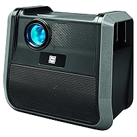 RCA - RPJ060 Portable Projector Home Theater Entertainment System - Outdoor, Built-in Handles and Speakers, Black, graphite (RPJ060-BLACK/GRAPHITE)