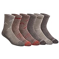 Dickies Men's Dri-Tech Moisture Control Comfort Length Mid-Crew Socks, Comfort Length Olive Assort (6 Pairs), Large