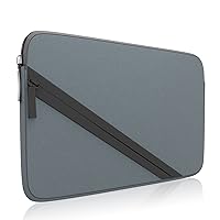 amCase Soft Sleeve Carrying Case Compatible with Nintendo 2DS XL and 3DS XL Complete with Accessory Pocket for Games and Charging Cable (Grey/Black)