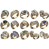 #m10__ Set of 15 pcs ring Wax Patterns for Lost Wax Casting Jewelry