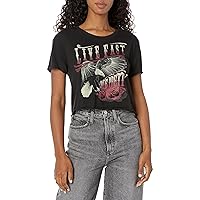 Metal Mulisha Womens Liberty Crop T-Shirt, Black, Large