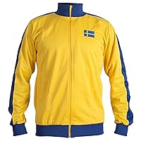 Sweden Sverige 1970's Retro National Swedese Football Jacket Tracksuit