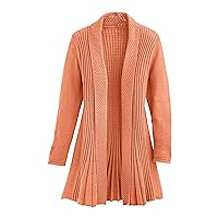 Cardigans for Women Long Sleeve Midweight Swingy Knit Cardigan Sweater W/Pocket