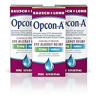Allergy Eye Drops by Bausch + Lomb, for Itch and Redness Relief, Red and Itchy Eyes Antihistamine Eye Drop, Clinically Proven Treatment, 0.5 Fl Oz (Pack of 3)