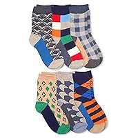 Jefferies Socks Boys' Little Fun Colorful Dress Crew Socks 6 Pair Pack