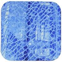 3dRose CST_98573_2 Blue Cracked Glass.Jpg-Soft Coasters, Set of 8